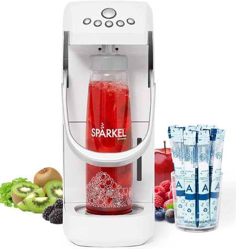Spärkel Beverage System (White) - Sparkling Water and Soda Maker